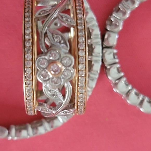 Simon G rose gold floral band - Picture 2 of 6